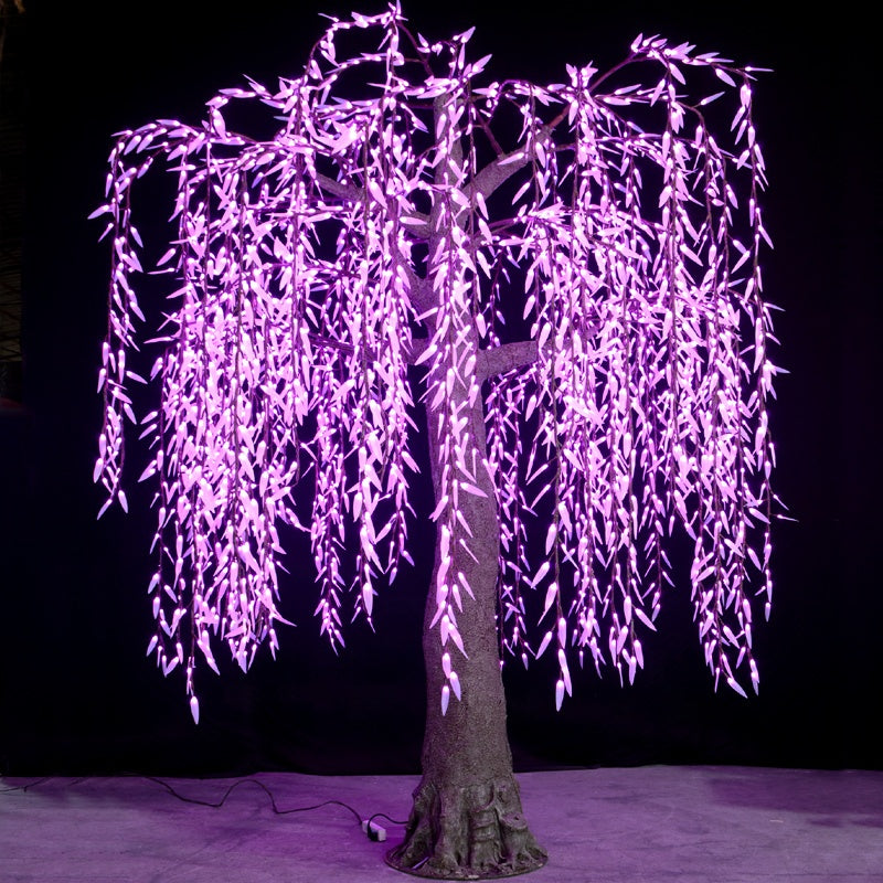 DMX512 smart controlled Multi color LED willow tree lights Height:3.5m(11.5ft)