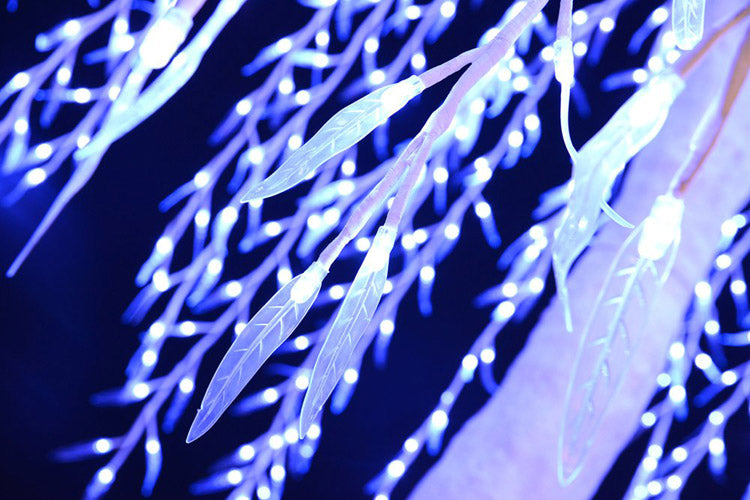 White tree trunk LED high simulation weeping willow tree light,Height: 2m(6.56ft)