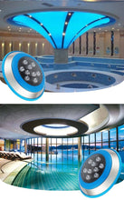 Load image into Gallery viewer, 12V 24V LED Pool Lights for Inground Pool Underwater Pool wall lamp Waterproof RGB Color Changing with Remote Controller