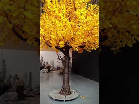 LED super high simulation ginkgo tree light,Height: 4.1m(13.5ft)