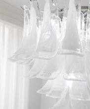 Load image into Gallery viewer, French vintage white jade glass chandelier
