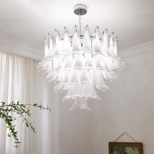 Load image into Gallery viewer, French vintage white jade glass chandelier