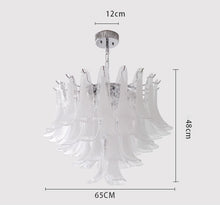 Load image into Gallery viewer, French vintage white jade glass chandelier