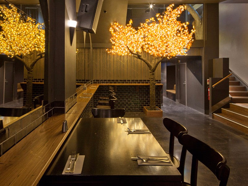 This is a highly simulated maple tree in the restaurant.