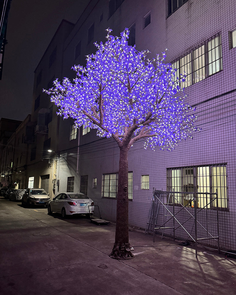 5.5m RGBW Simulated Maple Tree Light for a Shopping Mall Project in Malaysia