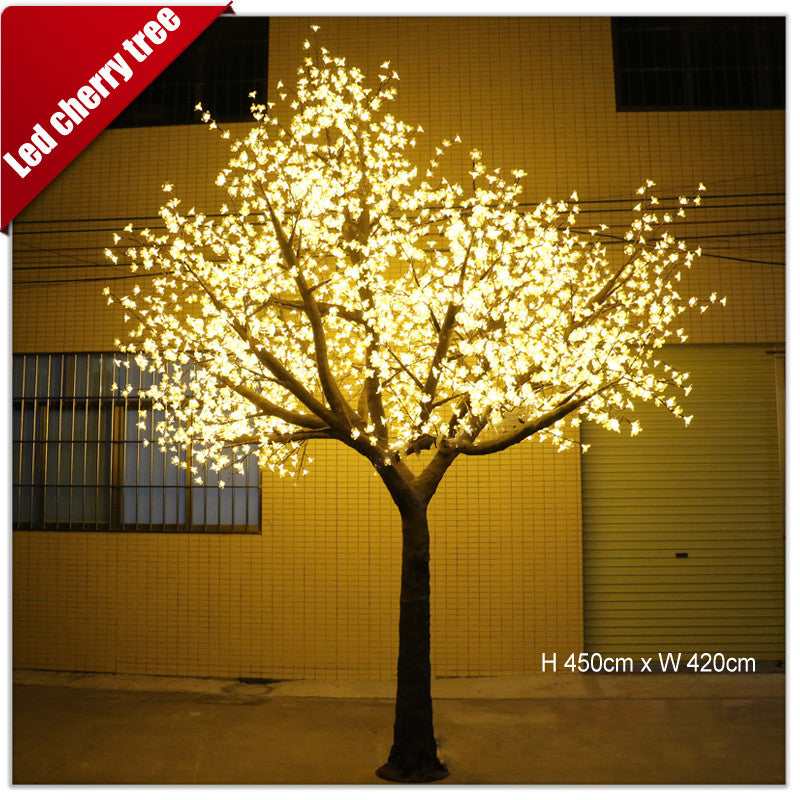 LED high simulation tree lights LED cherry blossom tree lights,Height:4.5m(14.8ft)