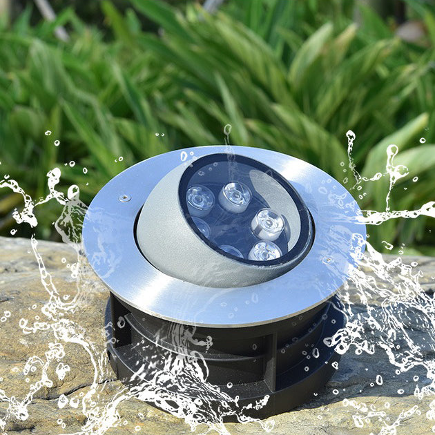 مصباح LED تحت الأرض بجهد 24 فولت و12 فولت، مصابيح مدفونة تحت الأرض، كشاف إضاءة مدمج لإضاءة المناظر الطبيعية أثناء القيادة 