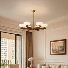 Load image into Gallery viewer, Hall Light Bedroom Light LED 8-Light Glass Chandelier Gold
