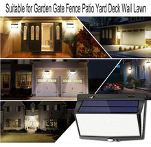 Load image into Gallery viewer, Solar powered outdoor courtyard landscape wall lamp, human sensing 468LED
