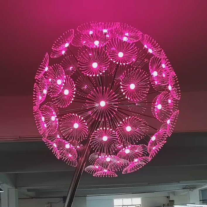 LED dandelion lamp outdoor waterproof IP65 optical fiber lamp garden decorative lamp High:3m(9.84ft)
