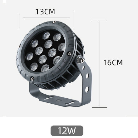 DC 24V LED round floodlight spotlight outdoor waterproof landscape lighting
