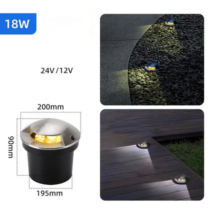 DC 12V/24V LED Underground Lamp Garden Path Floor Outdoor Buried Yard ground Lighting 1 side Landscape Light