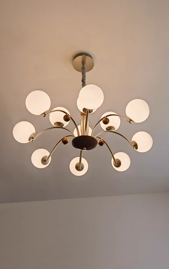 10 light 12 light round chandelier restaurant living room room glass ball lamp