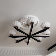 Load image into Gallery viewer, Hall Light Bedroom Light LED 8-Light Glass Chandelier Black
