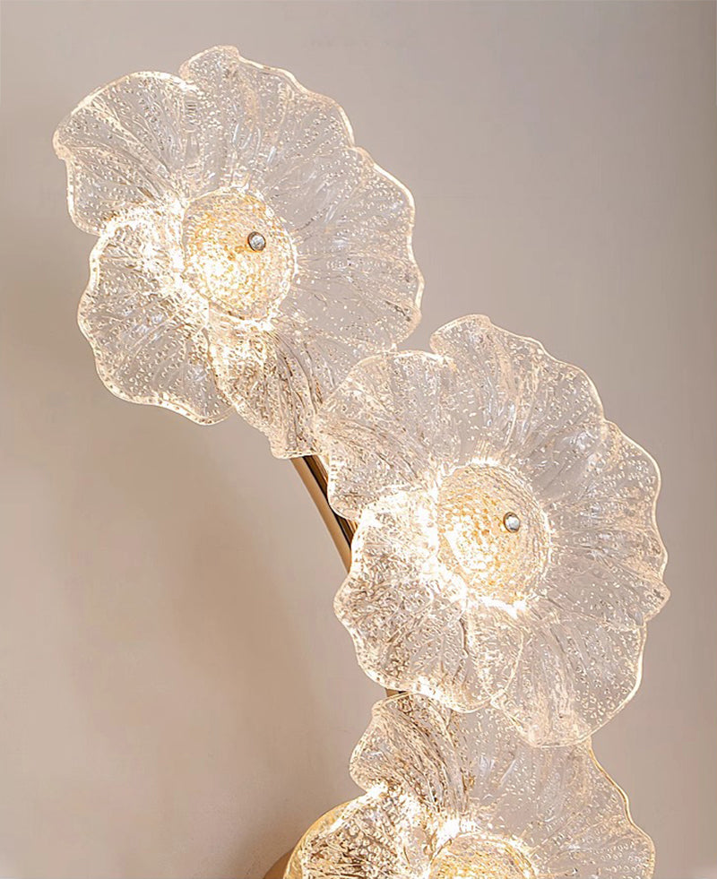Glass wall lamp creative design flower lamp