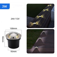 Load image into Gallery viewer, DC 12V/24V LED Underground Lamp Garden Path Floor Outdoor Buried Yard ground Lighting 2 side Landscape Light
