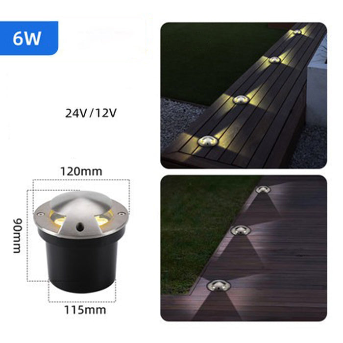 DC 12V/24V LED Underground Lamp Garden Path Floor Outdoor Buried Yard ground Lighting 2 side Landscape Light