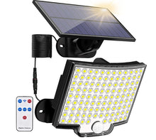 Load image into Gallery viewer, Solar split wall lamp 106LED remote control human sensing garden lamp
