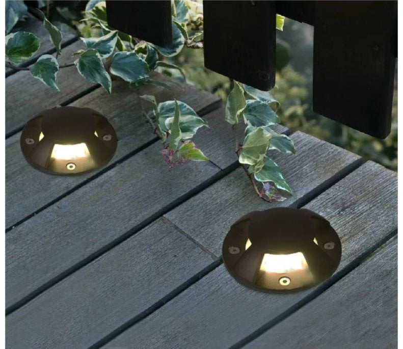 DC 12V/24V LED In Ground Lights Outdoor Landscape Lights IP67 Waterproof Round Well Lights for Driveway Garden Lights