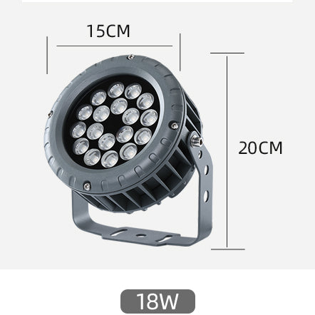 DC 24V LED round floodlight spotlight outdoor waterproof landscape lighting
