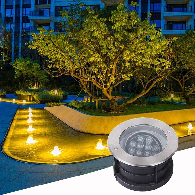 24V 12V Adjustable Angle IP68 Waterproof LED Underground Light in Ground Garden Path Floor Buried Yard Spot Landscape