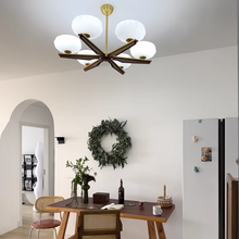 Load image into Gallery viewer, Hall Light Bedroom Light LED 8-Light Glass Chandelier Gold
