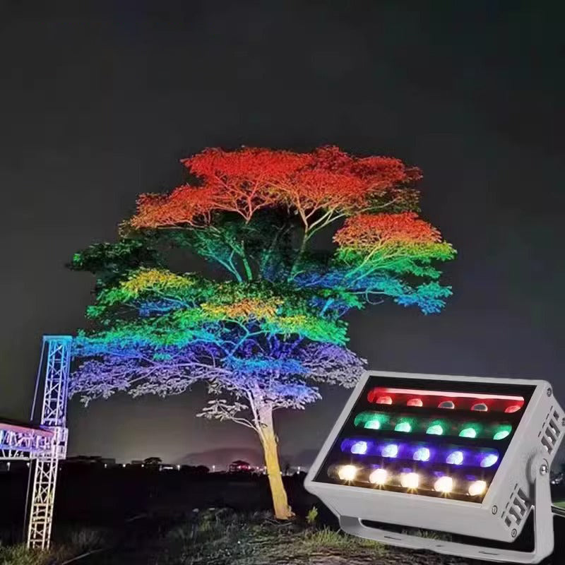Outdoor Rainbow Flood Light Tree Lamp Colorful LED Landscape Lighting