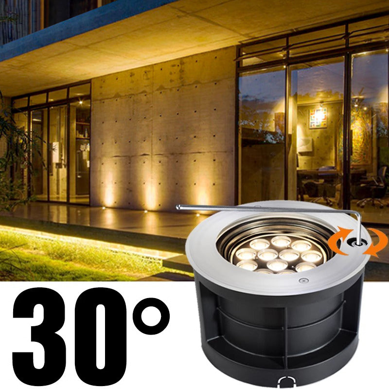 24V 12V Adjustable Angle IP68 Waterproof LED Underground Light in Ground Garden Path Floor Buried Yard Spot Landscape