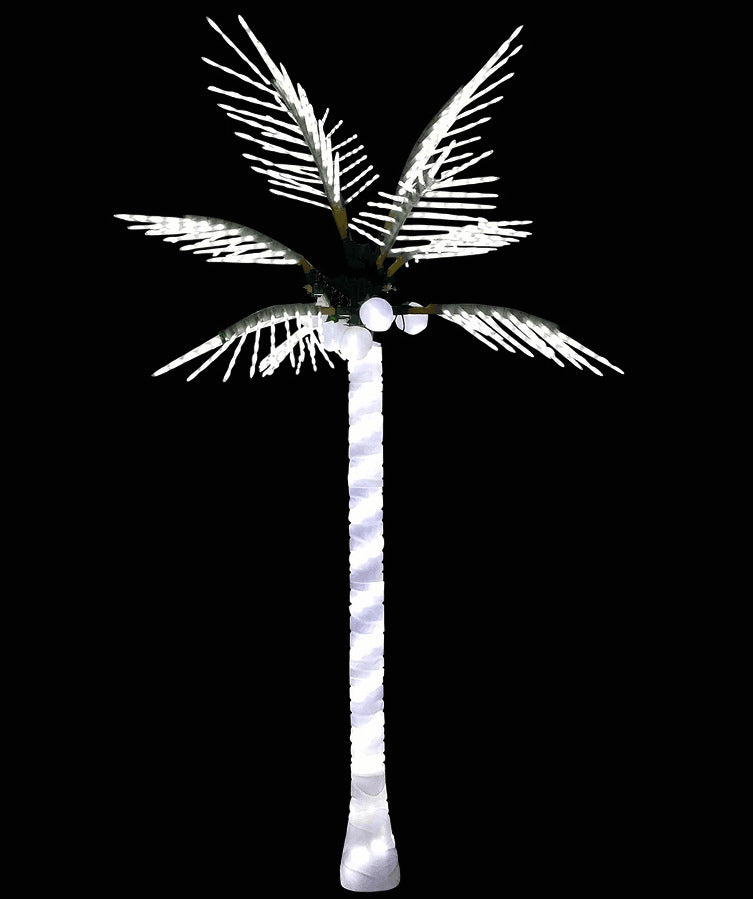 App-controlled LED Christmas tree ,
2.5m LED coconut tree light in white, IP65 outdoor decorative lighting for gardens and commercial spaces