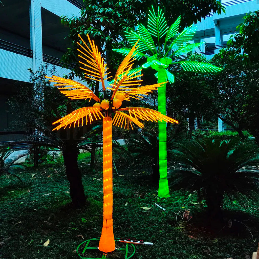 Bluetooth LED holiday tree string,Outdoor installation of {H}m LED palm tree light for garden, bright decorative lighting with waterproof design