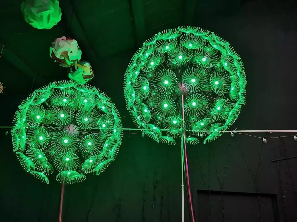 LED dandelion lamp outdoor waterproof IP65 optical fiber lamp garden decorative lamp High:3m(9.84ft)