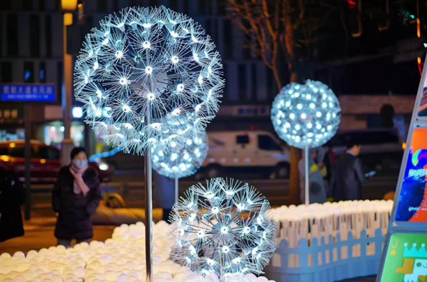 LED dandelion lights High:2m(6.5ft)