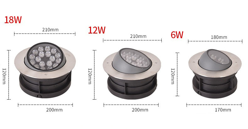 مصباح LED تحت الأرض بجهد 24 فولت و12 فولت، مصابيح مدفونة تحت الأرض، كشاف إضاءة مدمج لإضاءة المناظر الطبيعية أثناء القيادة 