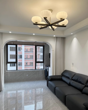 Load image into Gallery viewer, Hall Light Bedroom Light LED 8-Light Glass Chandelier Black
