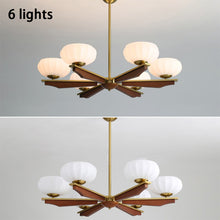 Load image into Gallery viewer, Hall Light Bedroom Light LED 8-Light Glass Chandelier Gold
