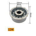 Underwater ring LED light detail for pond and pool decoration