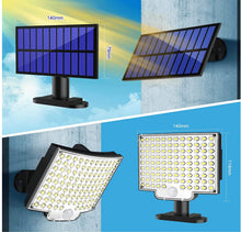 Load image into Gallery viewer, Solar split wall lamp 106LED remote control human sensing garden lamp
