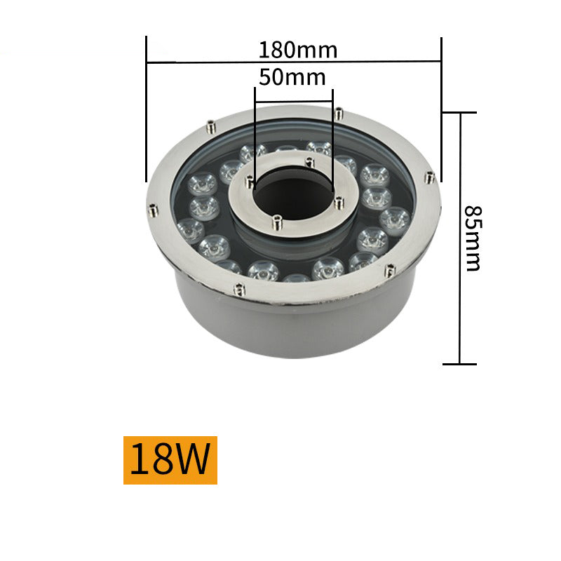Landscape Ring LED Stainless Steel Underwater Fountain Light IP68