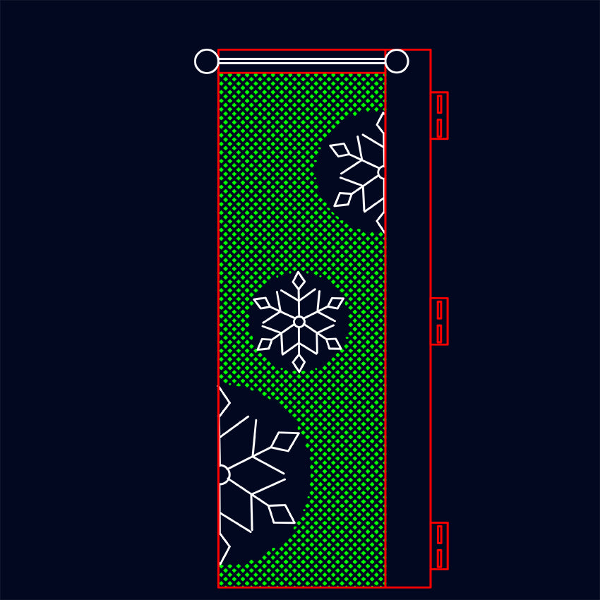 Outdoor Christmas Snowflake Banner Street Pole LED Motif Light for Holiday Decoration