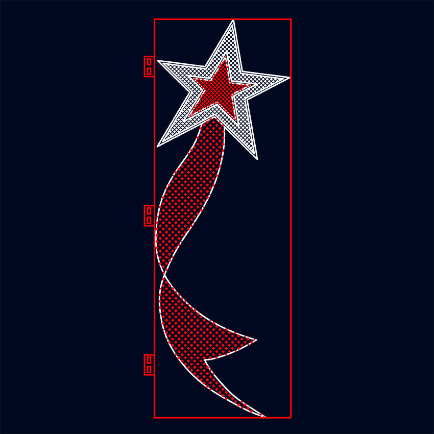 Outdoor Christmas Star and Comet Street Pole LED Motif Light for Holiday Decoration