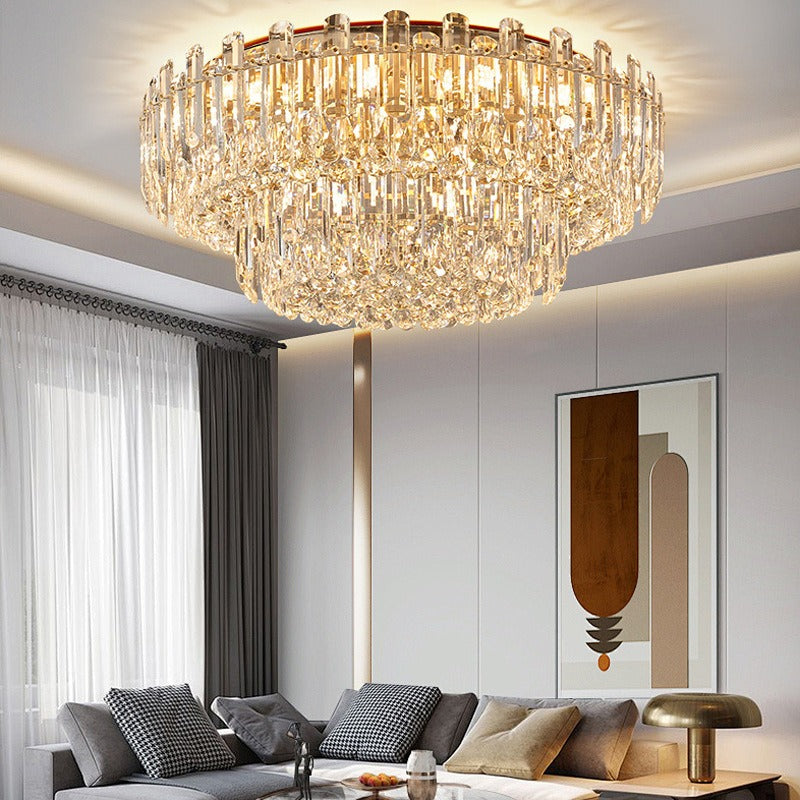 Light luxury crystal lamp living room ceiling light modern simple luxury dining room bedroom lighting