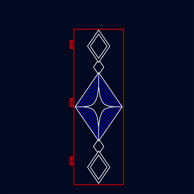 Outdoor blue diamond sparkle street pole LED motif light