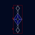 Outdoor blue diamond sparkle street pole LED motif light