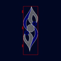 Outdoor blue leaf flame street pole LED motif light