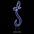 Outdoor Blue Floral Butterfly Street Pole LED Motif Light