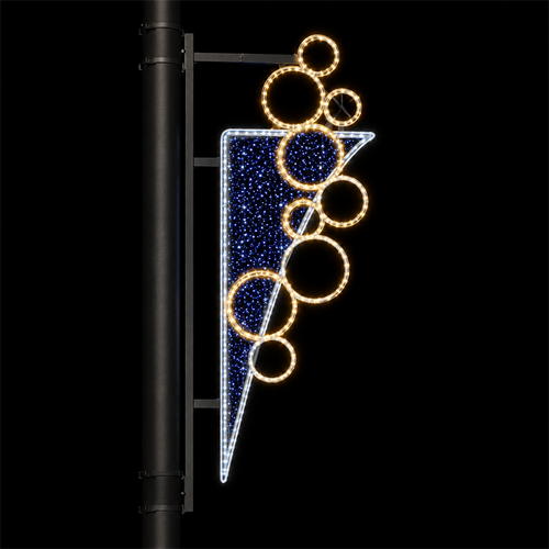 Outdoor Gold Bubble Christmas Street Pole LED Motif Light