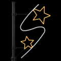 Outdoor Gold Comet Double Star Street Pole LED Motif Light