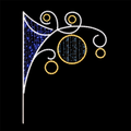 Outdoor Gold Orbit Blue Bauble LED Motif Light