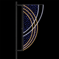 Outdoor Modern Blue Gold Arc Street Pole LED Motif Light
