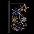 Outdoor Snowflake Shooting Star Christmas Street Pole LED Motif Light